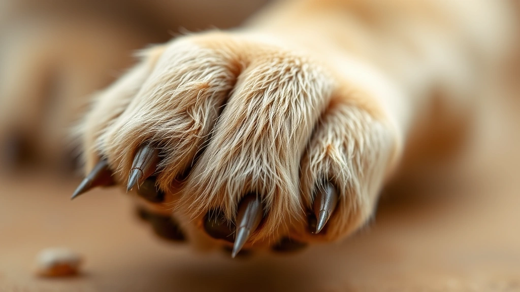 how to stop dogs nail from bleeding -
focused on the paw detail

