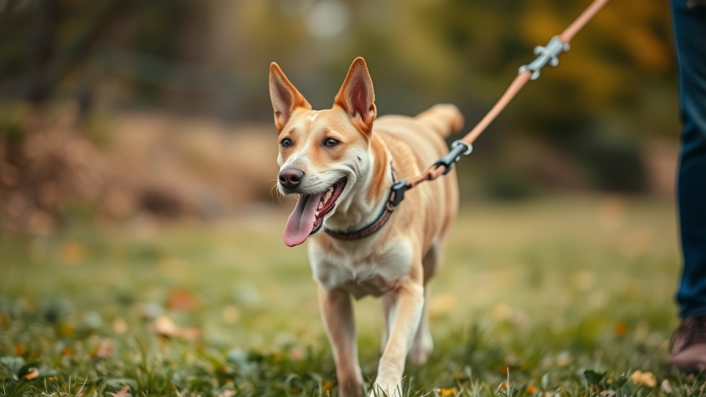 how to stop dogs pulling on their leads -
dog on loose leash with slack tension
