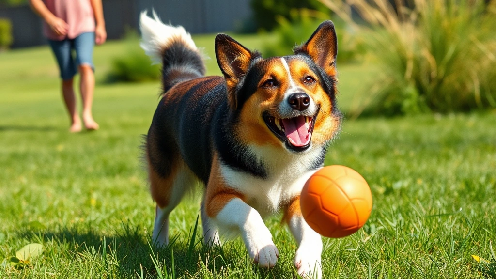 how to stop my dog from scratching -
A happy dog playing fetch in a grassy yard with owner in background, dog appear