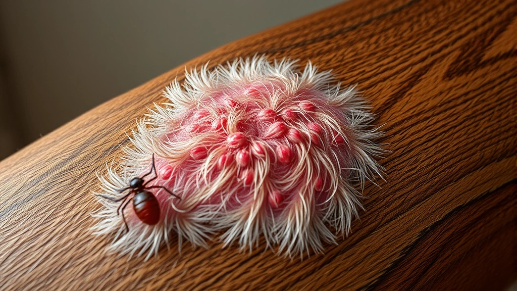 how to tell if your dog has mites -
Photorealistic photo of a dog’s bald patch and inflamed skin area with ha