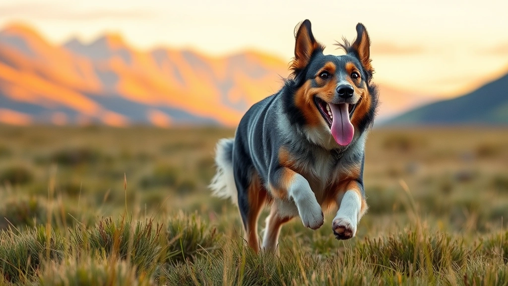 idaho shag dog -
Photorealistic image of an Idaho shag dog running through a grassy field with m