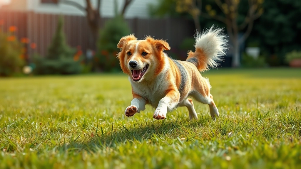 identifying dog worms -
Photorealistic photo of a dog playing energetically in a grassy backyard
