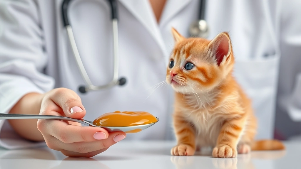 introducing solid food kittens -
Photorealistic image of a veterinarian’s hands demonstrating proper porti