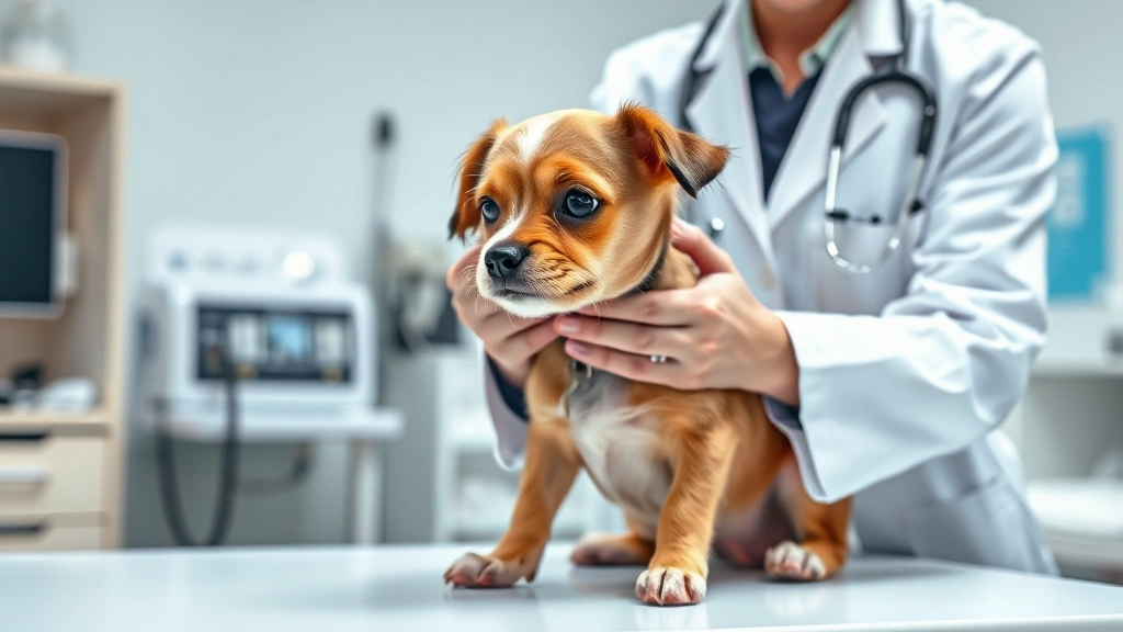 is aloe gel safe for dogs -
Photorealistic image of a veterinarian in a white coat examining a small dog on