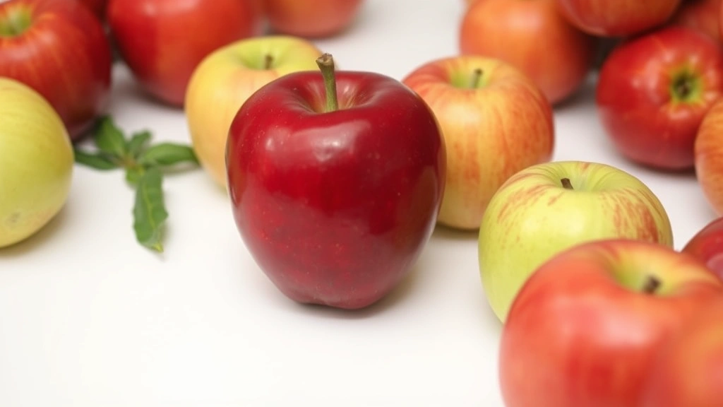 is apple sauce good for dogs -
surrounded by fresh red and green apples on a white kitchen counter
