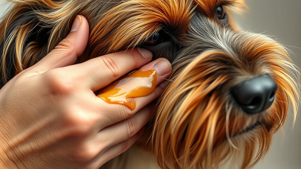 is argan oil of morocco good for dogs -
Photorealistic close-up of someone gently massaging argan oil into a dog’