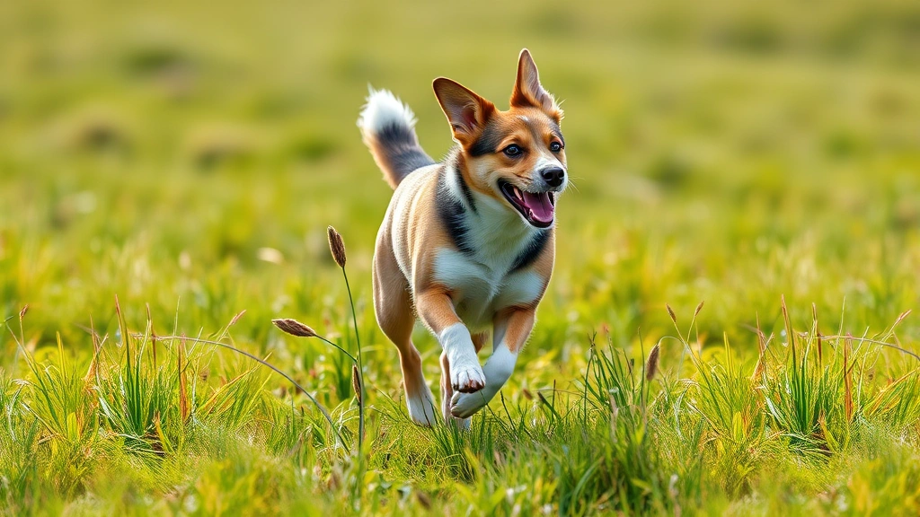 is aspirin ok for dogs -
Photorealistic image of a happy dog running and playing in a grassy field
