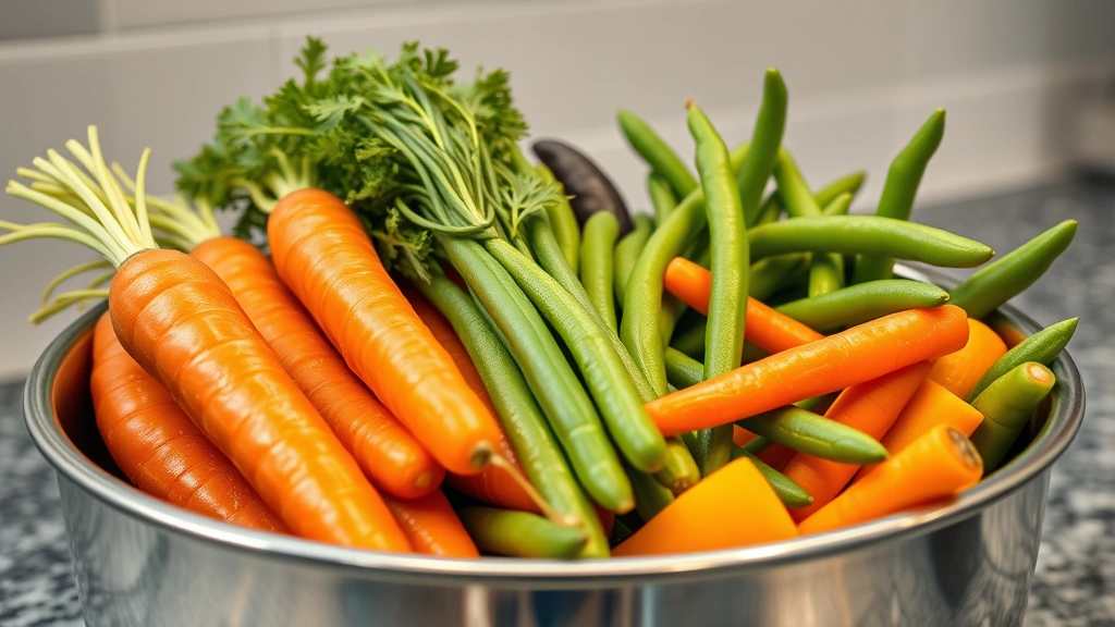 is black pepper harmful to dogs -
Photorealistic photo of fresh dog-safe vegetables like carrots and green beans