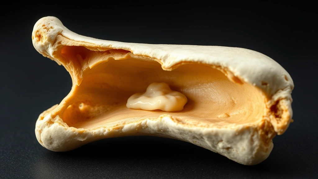 is bone marrow good for dogs -
showing the creamy marrow center visible inside the bone
