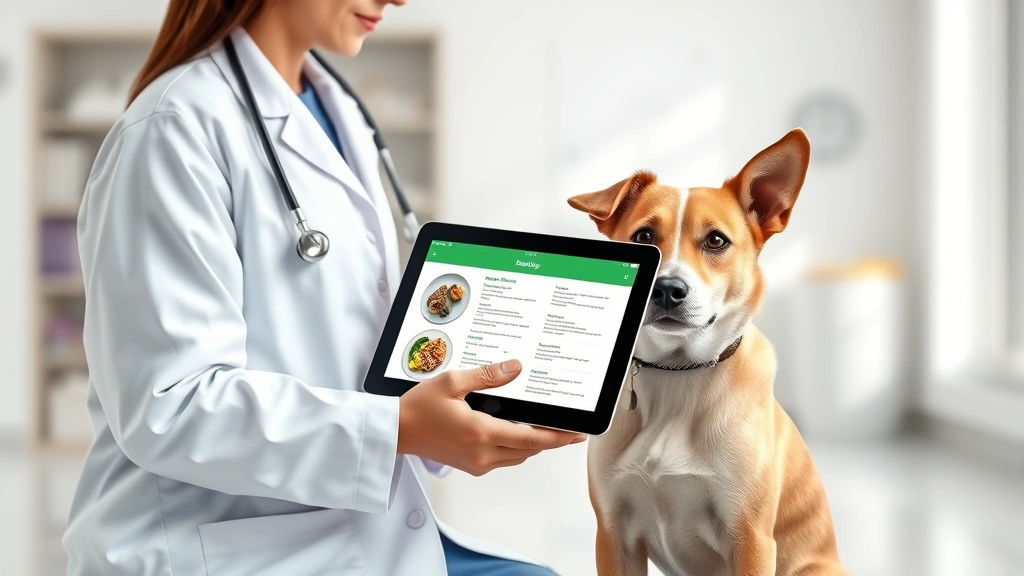 is cottage cheese bad for dogs -
Photorealistic image of a veterinarian in a white coat holding a tablet showing