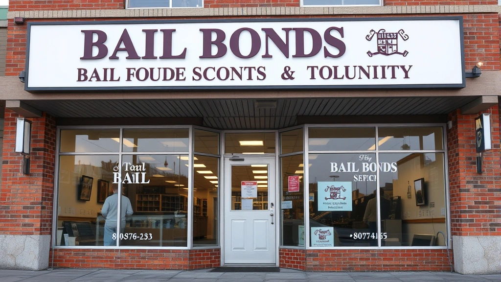 is dog the bounty hunter real -
Photorealistic image of a bail bonds office storefront with professional signag