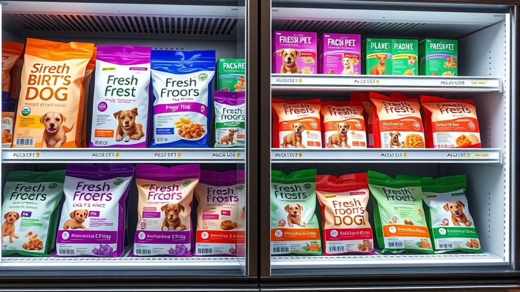 is fresh pet good for dogs -
Photorealistic image of fresh pet refrigerated dog food packages displayed in a