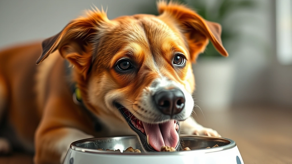 is fromm dog food good -
Photorealistic image of a happy healthy dog eating from a bowl
