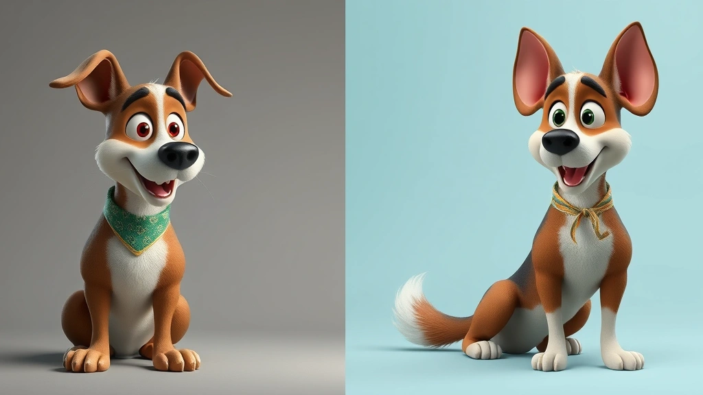 is goofy a dog or a cow -
demonstrating the difference between anthropomorphic dog and traditional animat