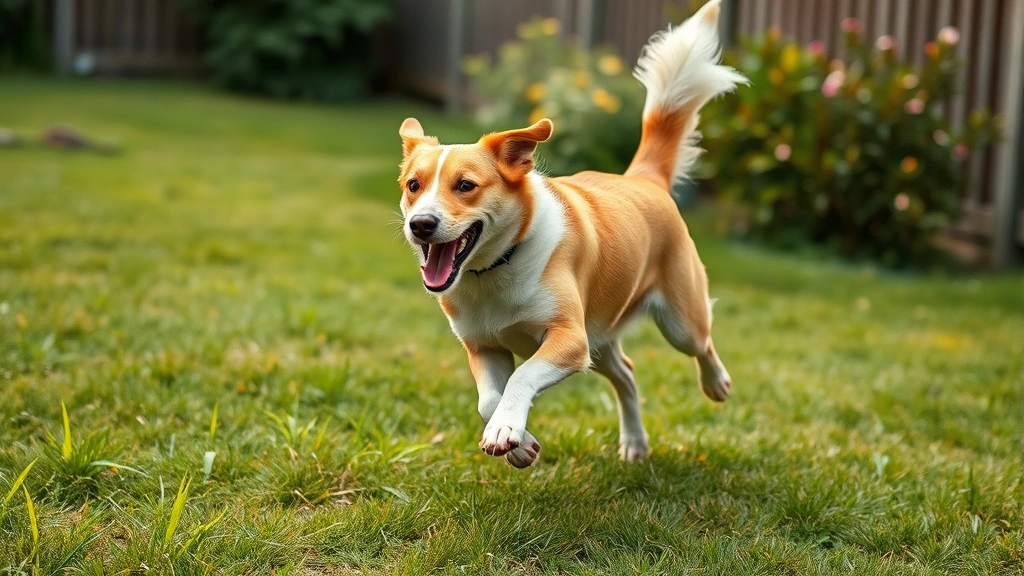 is my dog happy -
Photorealistic photograph of a dog mid-zoomies running joyfully through a grass