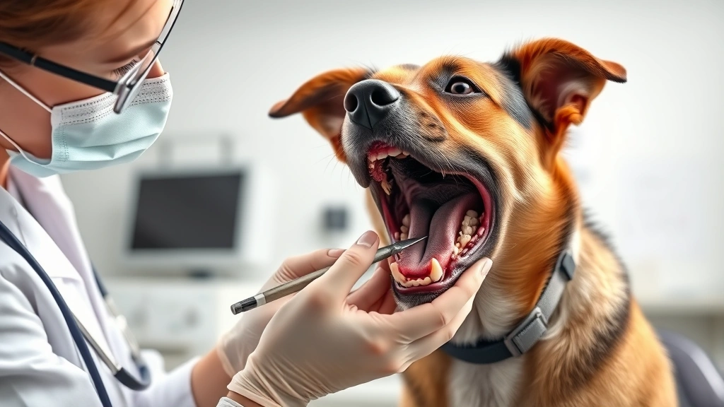 is nylabone safe for dogs -
Photorealistic image of a veterinarian examining a medium-sized dog’s mou