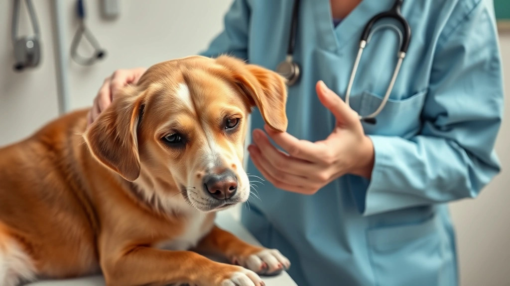 is onion powder bad for dogs -
Photorealistic image of a veterinarian examining a sick dog on an examination t