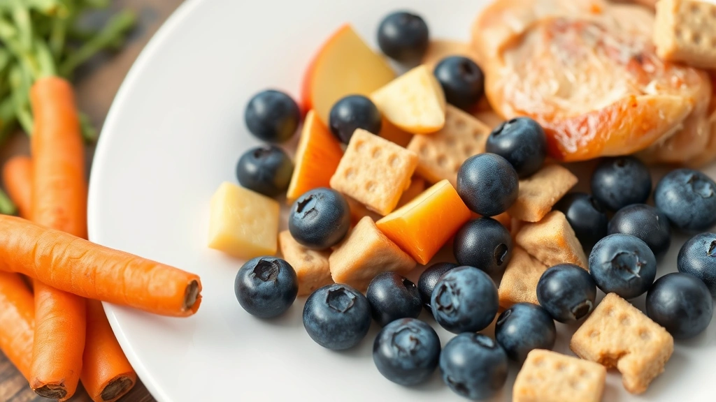 is pasta bad for dogs -
Photorealistic image of various dog-safe treat alternatives like carrots, apple