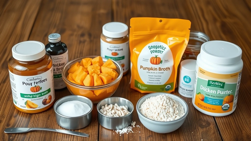 is pepto bismol good for dogs -
Photorealistic image of various dog-safe digestive supplements and bland food i