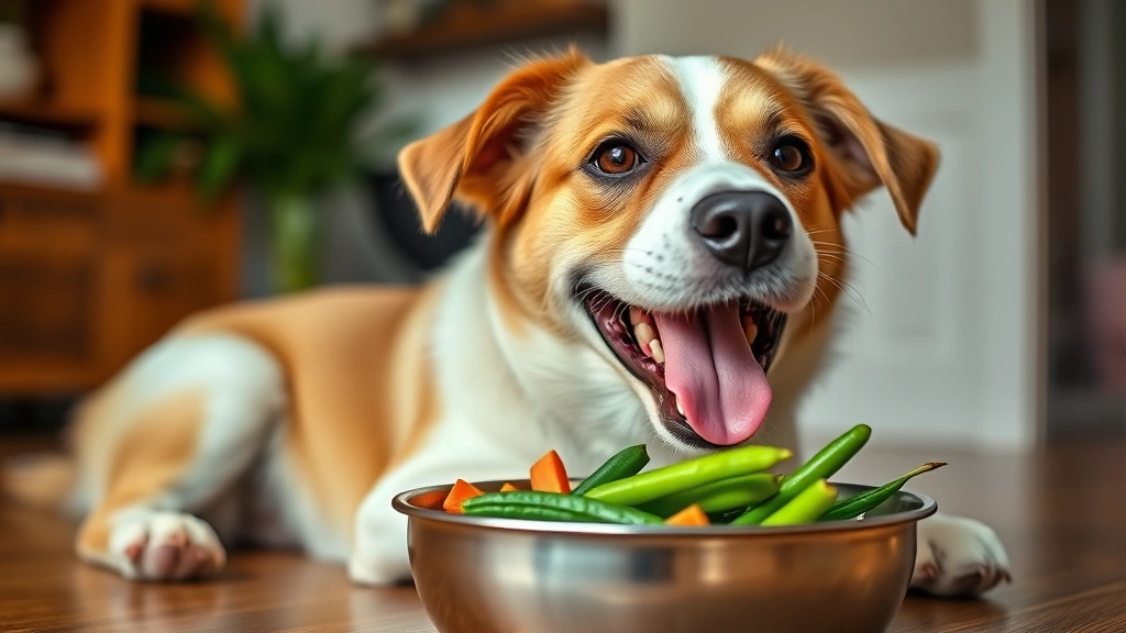 is spinach good for dogs -
Photorealistic happy dog eating safe green vegetables like carrots and green be