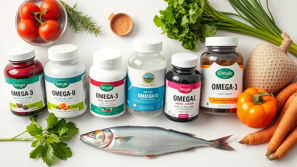 is there an alternative to apoquel for dogs -
Close-up of various dog supplements and omega-3 bottles arranged on a white sur