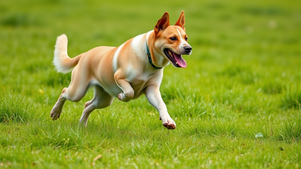 lab and husky mix dogs -
Photorealistic action shot of an energetic labsky running through a grassy fiel