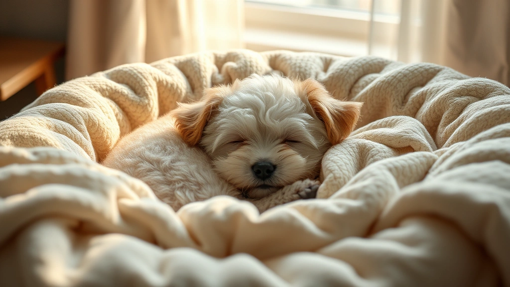 maltipoo rescue dog sleeps forever home dog photo 0