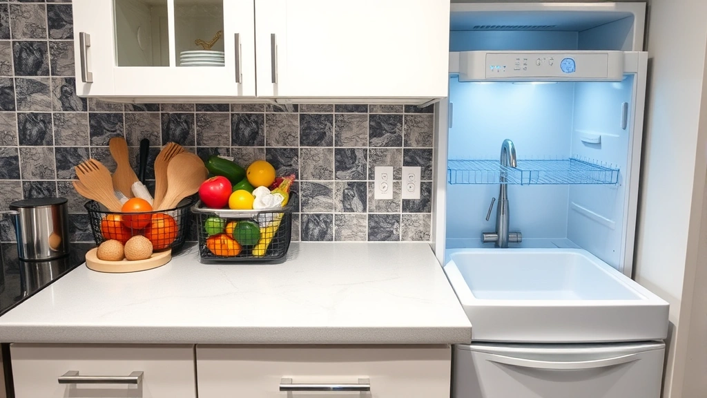 meal prep for pets -
on a clean kitchen counter next to a freezer