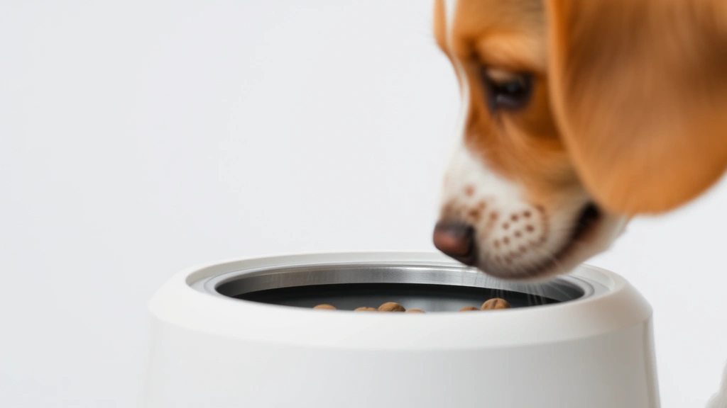 microchip pet feeders -
Photorealistic close-up image of a microchip pet feeder’s RFID sensor det