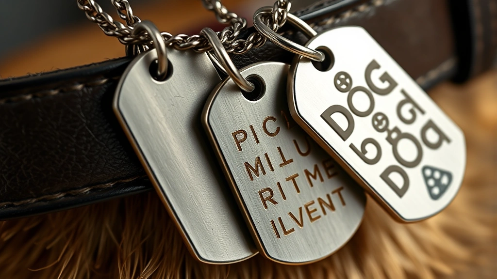 military dog tags dog photo 0