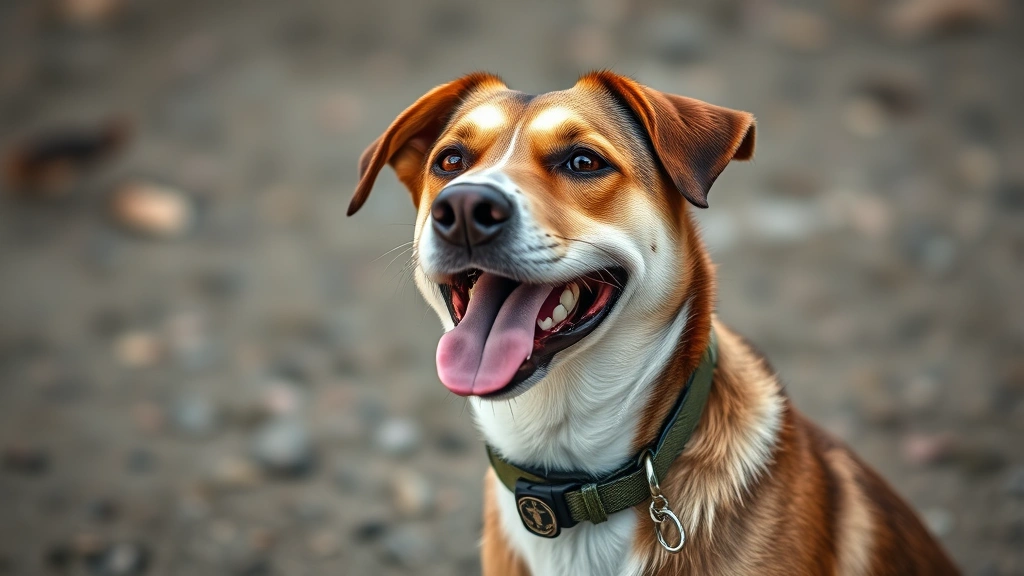 military dog tags -
Photorealistic scene of a happy dog wearing a collar with military dog tags