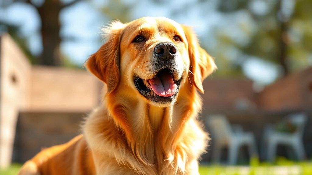 mometamax for dogs -
Photorealistic image of a happy golden retriever or labrador with clean, health