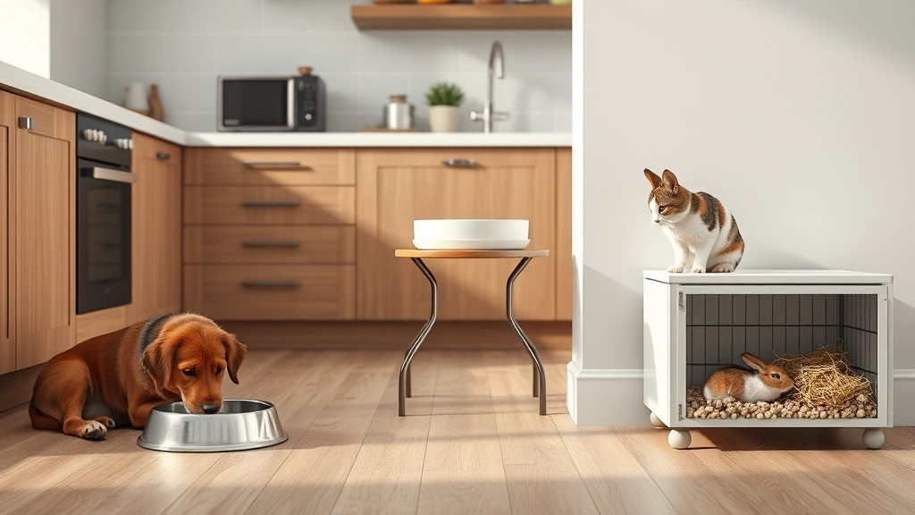 multi-pet household feeding strategies dog photo 0