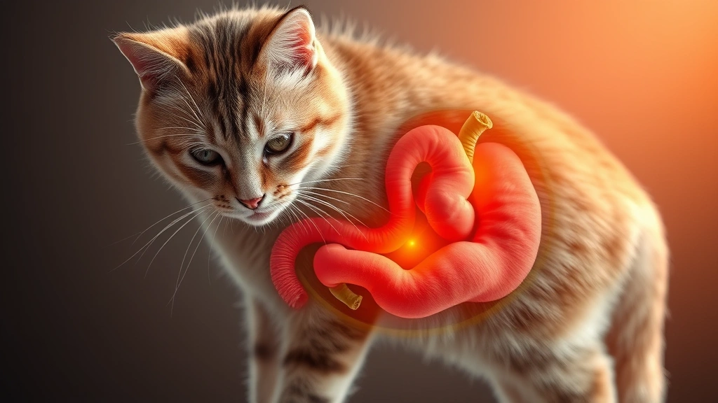 multi-strain probiotics for pets -
Photorealistic image of a cat’s healthy digestive system visualization
