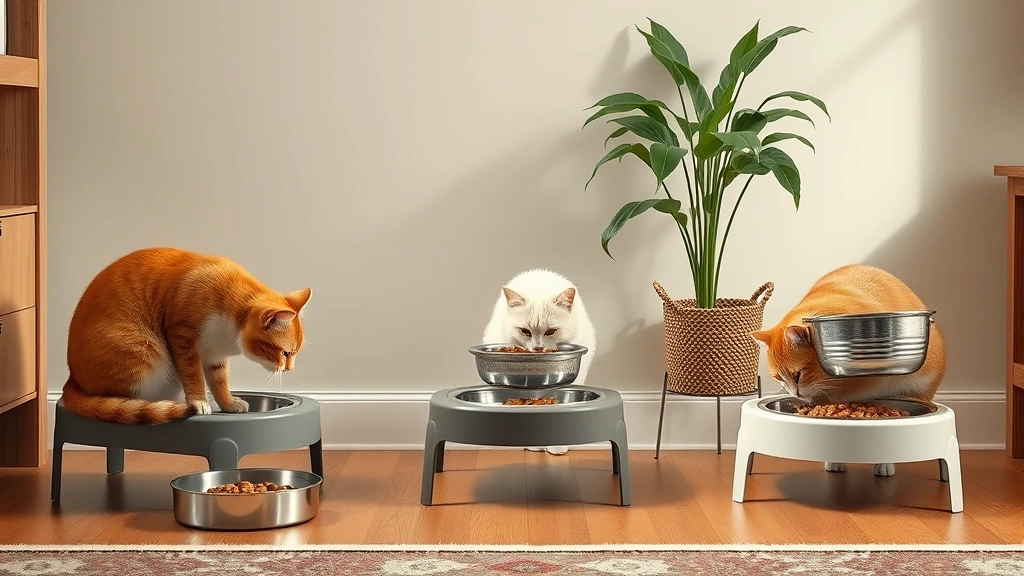 multiple cat feeding locations dog photo 0