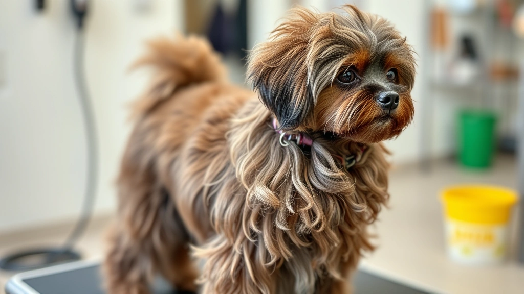 non shedding dog breeds -
showing the grooming process and the dog’s elegant coat
