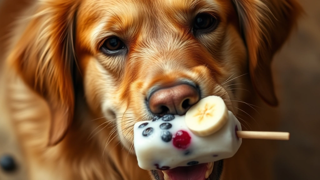 organic treat recipes for pets -
Photorealistic close-up of a golden retriever happily eating a homemade frozen