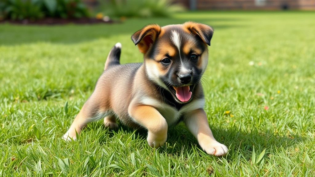 parvo immunization dogs -
Photorealistic image of a healthy 8-week-old puppy playing happily in a grassy