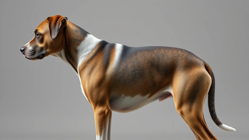 permanent feeding routine adjustments -
Photorealistic image of a dog’s side profile showing ideal body condition