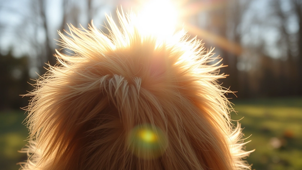 pet antioxidant supplements -
emphasizing healthy fur texture and radiance against natural sunlight

