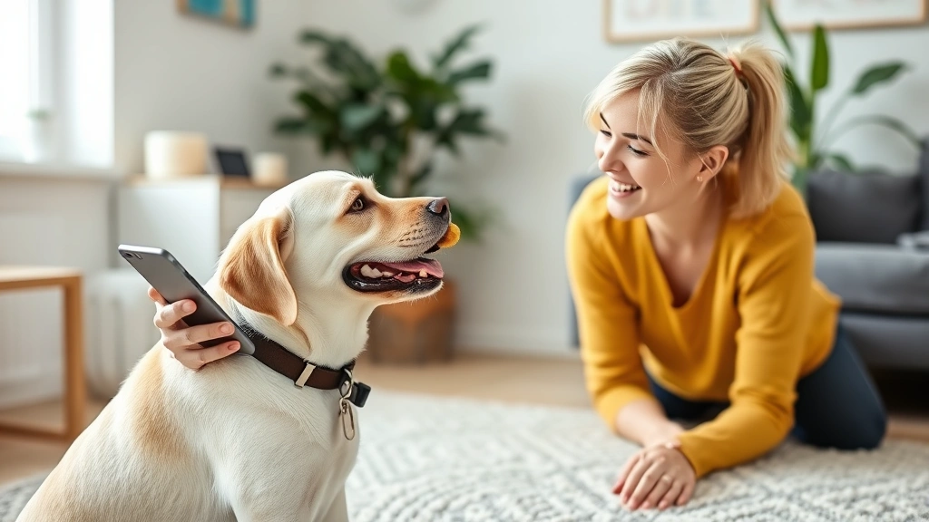 pet behavioral telehealth -
A happy pet owner giving a treat to their dog after a successful training sessi
