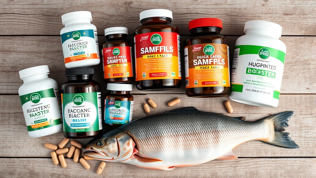 pet food supplement boosters -
Photorealistic flat lay arrangement of various pet supplement booster container