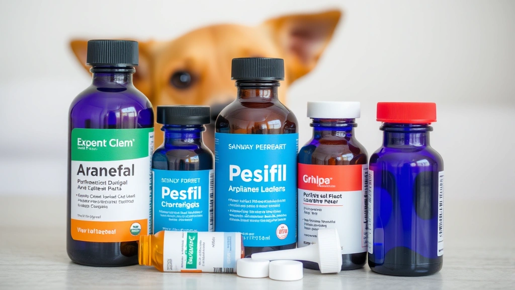 pet medication advice online -
with pet medication bottles on a table
