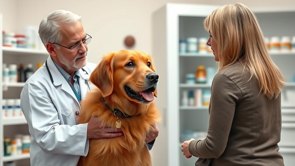 pet supplement interaction checker -
Photorealistic image of a veterinarian in a white coat discussing supplement sa