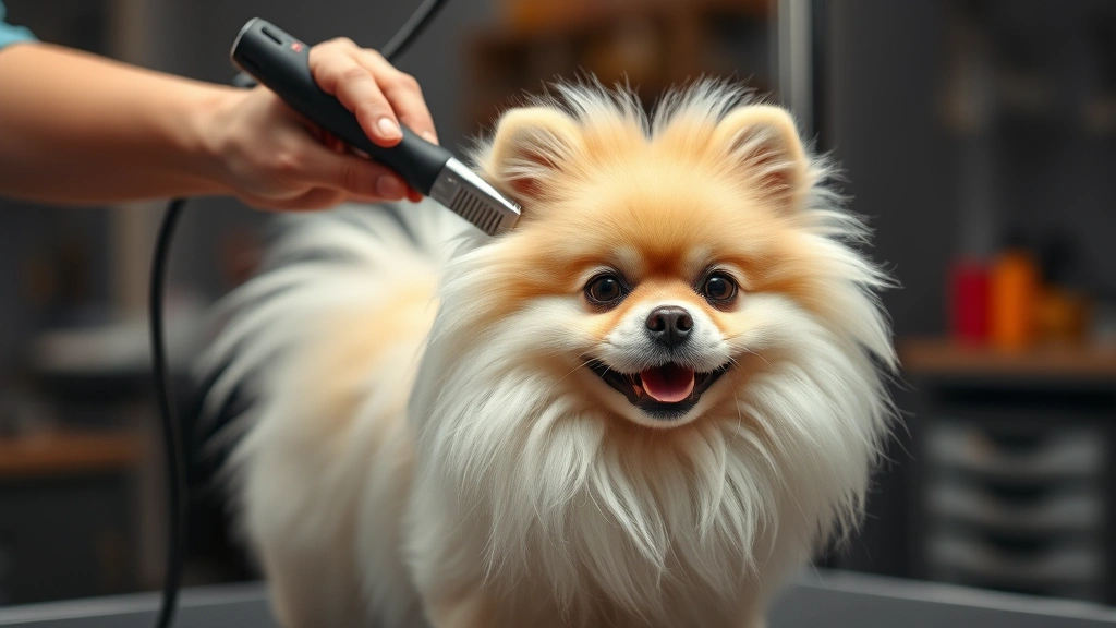 pomeranian dog breed price -
Photorealistic image of a Pomeranian being groomed by a professional groomer us