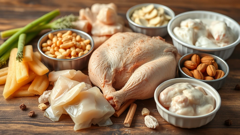 post-surgery feeding schedule -
Photorealistic image of various pet recovery foods including plain boiled chick