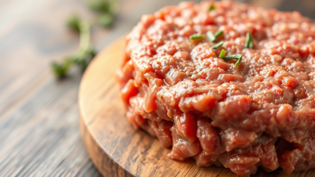 protein sources from human food -
ground beef
