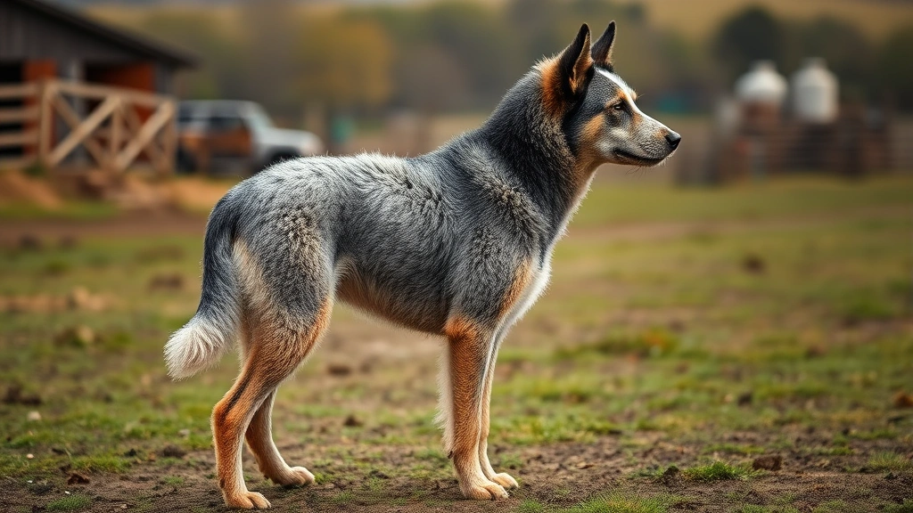 pumi dog -
Photorealistic side profile of a pumi dog standing in a herding stance on a far