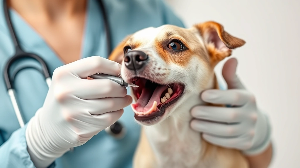 rawhide for dogs -
A veterinarian examining a small dog’s mouth and throat during a checkup
