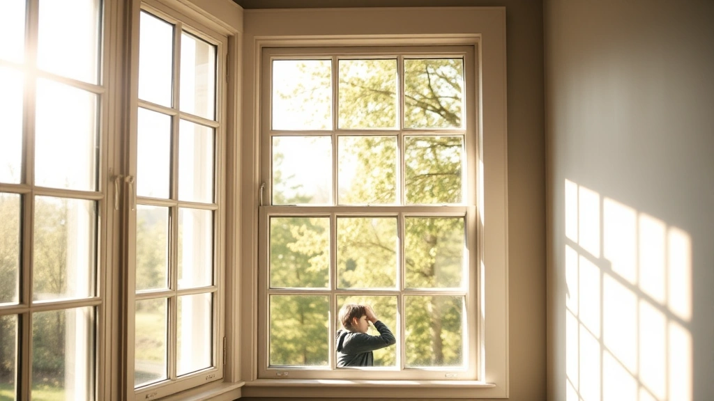 rescue dog raised by cats -
both looking out a window with natural sunlight streaming in